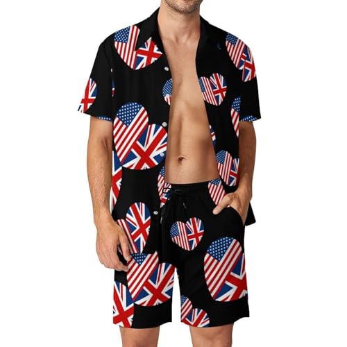 Camisa con botones y pantalones cortos hombre para fiestas tematicas de verano y viajes