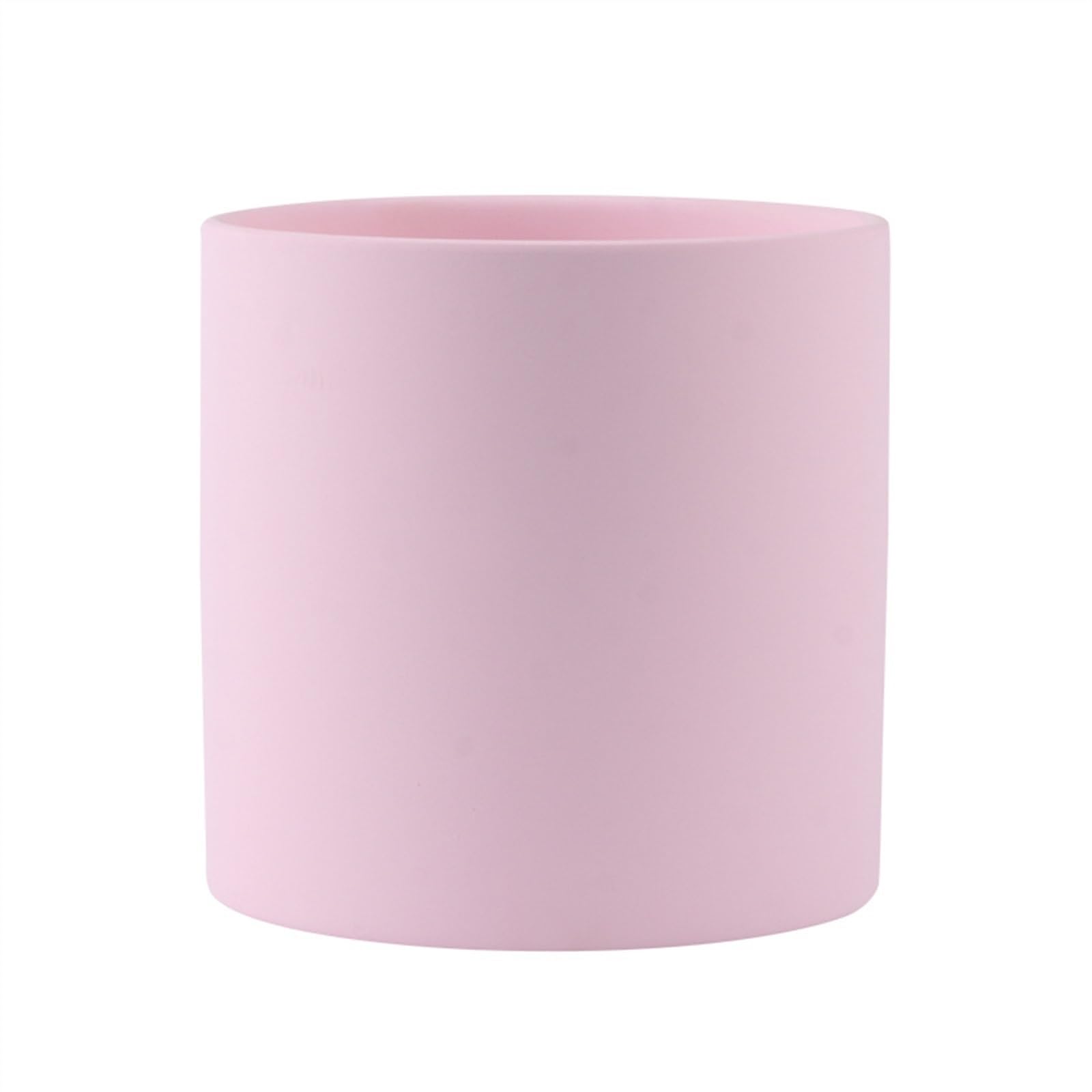 L8p2B5s7 Garden Pots Plant PotsSimple Colorful CeramicFlower Pots Succulent Garden DecorationPlanters Solid Color Home DecorDecorative(Light Pink,13x13x13cm)