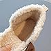 Girls Fuzzy Lining Winter Warm Short Boots Cute Bowknot Soft Comfort Thermal Ankle Boots Fashion Plush Booties Beige
