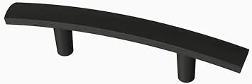 Brainerd P37031W-FB 2 1/2" Flat Black Caroline Arch Cabinet Drawer Pull