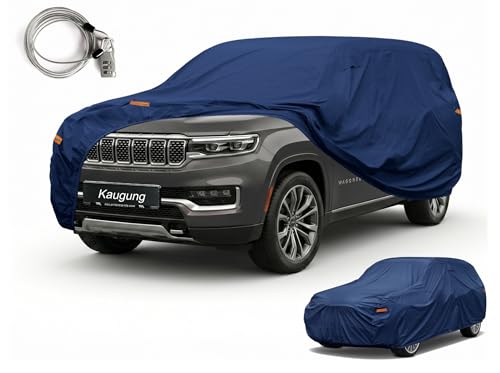 Image of Kaugung Custom Fit Car Cover for Jeep Wagoneer L & Grand Wagoneer L (2022-2026), Heavy Duty Waterproof All Weather Outdoor Protection, Breathable Full Exterior Cover with Vent, Rain Sun Snow UV Proof