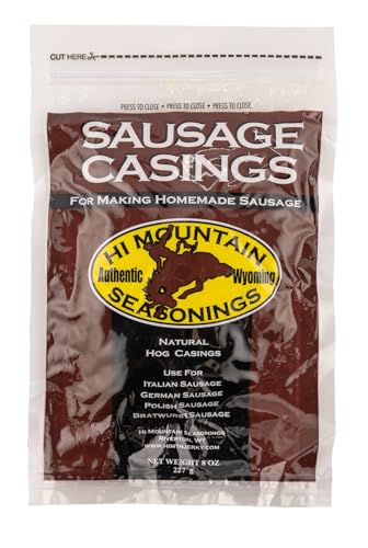 Hi Mountain Seasonings ǀ GERMAN Sausage Making Kit ǀ Includes Sausage Seasoning, Cure Natural Hog Casings, and Simple-to-Follow Directions ǀ Creates 30 Lbs of Delicious German Sausage - Thumbnail 4