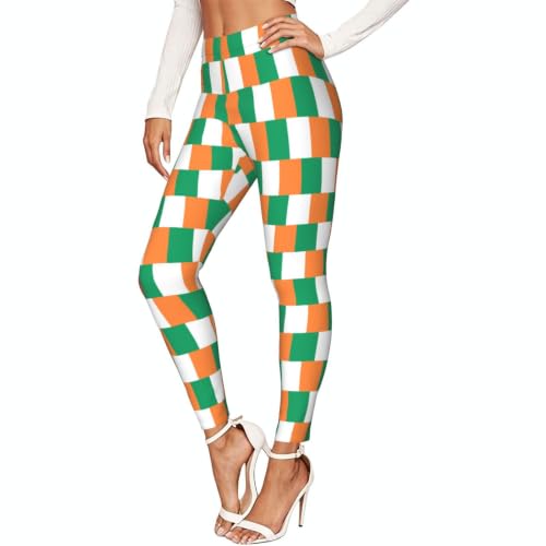 Leggings de compresión suave y elástica con la bandera de Irlanda para mujer