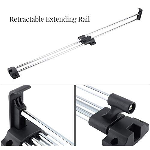 Adjustable Closet Rod, Pull Out Closet Garment Valet Rod Heavy Duty Tension Retractable Wardrobe Closet Hanger Towel Rail/Extending Rail/Storage Organiser Polished Chorme, 11.8-Inch To 21.7-Inch #TOP4
