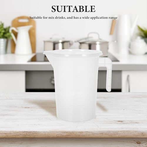 Jarra medidora grande de 3,5l MAGICLULU con tapa de plástico transparente para tiendas de té 5