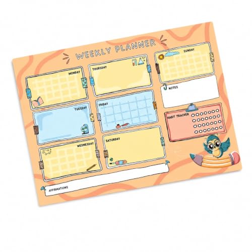 Image of A4 Weekly Planner for Kids & Students, 40 Tear-Off Pages