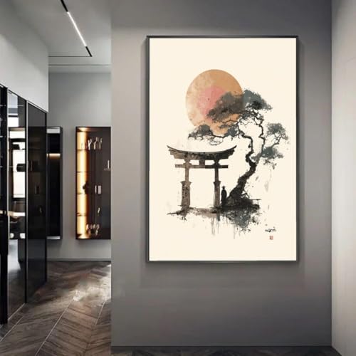 Tableau zen porte Torii japonais pour un sentiment de sérénité