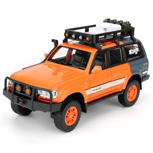 Image of DUWOL1:24 Scale Land Cruiser Toy Car Model Cruiser Diecast Metal Cars Light Sound Pullback Openable Door Car for Kids