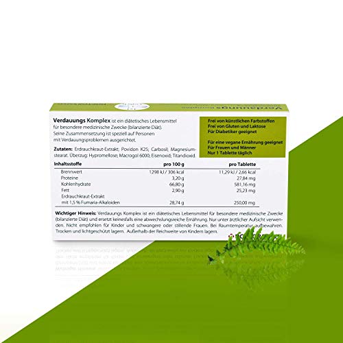 Verdauuungs Komplex | Natürliche Verdauungs Tabletten | gegen Magenschmerzen, Bauchkrämpfe, Völlegefühl… - Image 6