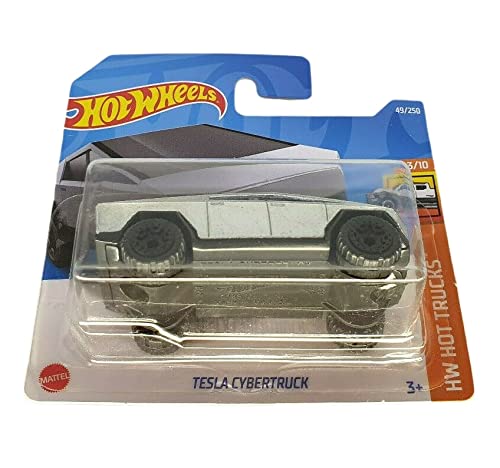 Hot Wheels - Tesla Cybertruck - HW Hot Trucks 3/10 - HCV57 - Short Card - Mattel 2022, Black, 3 inches - Image 3