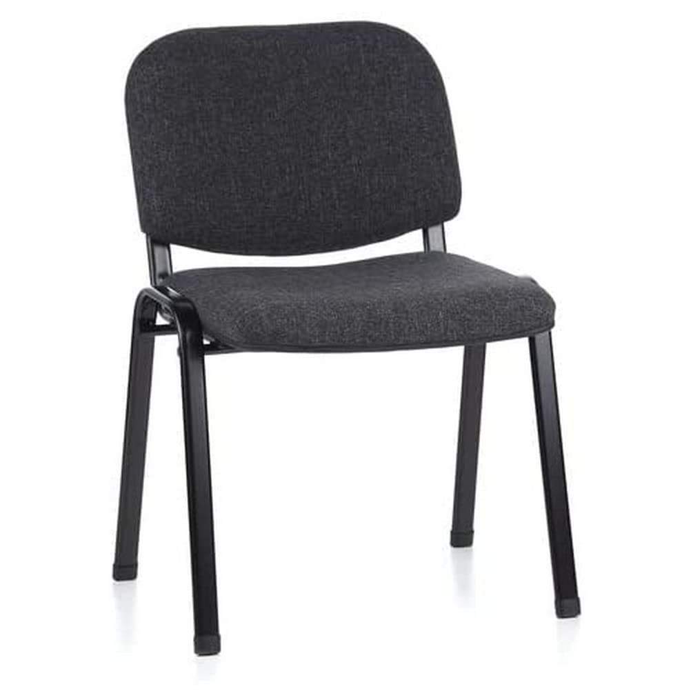 HJH Office 704520 Set di 4 Ospite XT 600 Tessuto, Conferenza imbottita, impilabile, Attesa, Poltrona, Antracite