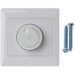 Potenciometro Ventilador Techo Rtengtunn Ajuste de 220V Interruptor de Control de Velocidad del Ventilador de Techo Botón de Pared Interruptor de atenuación