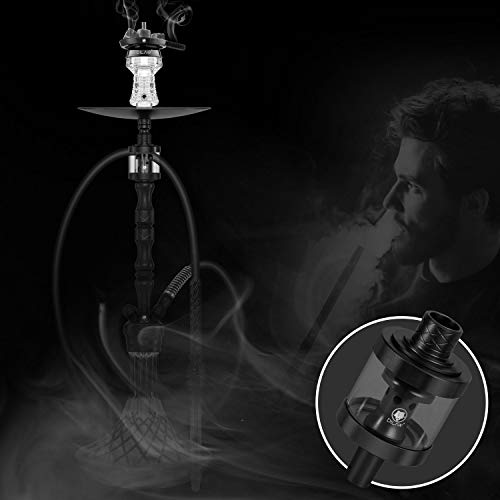 DILAW® Shisha SKITTO Glas Molassefänger Aluminium Wasserpfeife, Vorkühler-Aufsatz für(Schliff 18/8) Zubehör, Black – Bild 7