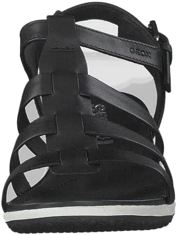 Geox Women's Sandal Vega 1 Flat, Black, 35 M EU (5 US) | Image 3