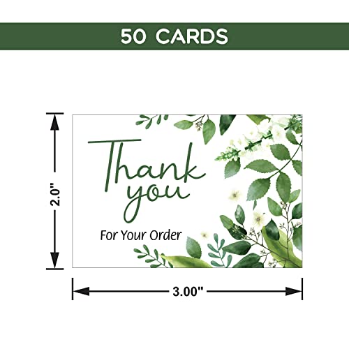 Image of Clickedin - 50 Pieces Thank You Greeting Cards and Tags for for Your Order Theme