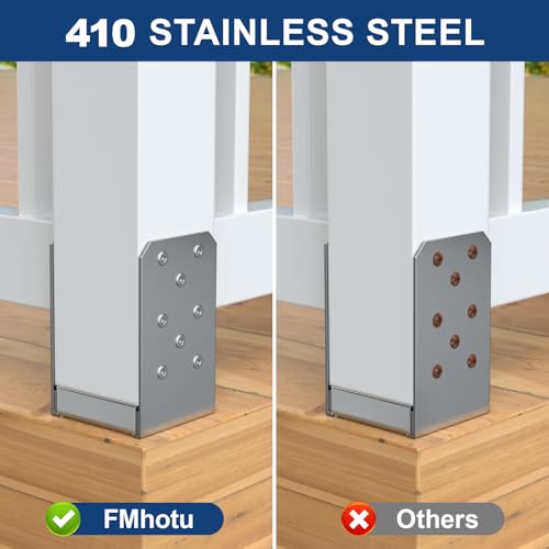 Image of #10 x 3.5 Stainless Steel Deck Screws, 150Pcs 410 Grade Stainless Steel | T25 Star Bit Deck Screws,Rust Resistant Timber Screws for Log Landscaping Wood