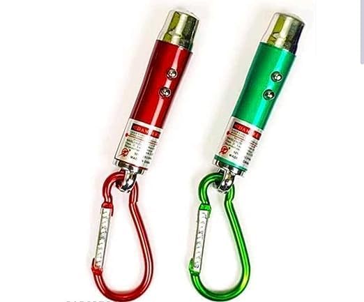 GIRLYZ Attire Plastic Laser Pointer Torch with Different Shape Led Light&Hook, Xs (Multicolor) for Kids (Pack of 1 pc)