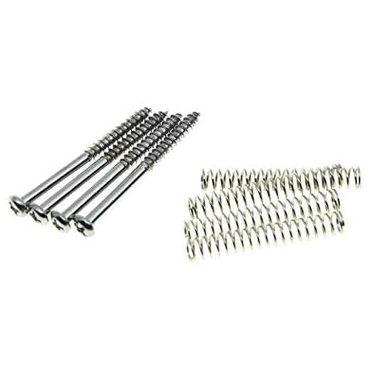 4 tornillos de montaje cromados para pastilla de bajo para pastillas P Bass Jazz Bass o P90