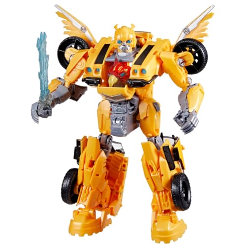 TRANSFORMERS Toys Rise of The Beasts Movie, Beast Mode Bumblebee Converting Toy with Lights and Sounds, Ages 6 and up, 10 inch