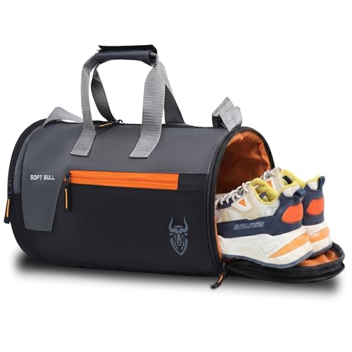 Image of Gym Bag for Men 29L with Shoe Compartment | Gym Bags for Man Waterproof Duffle Bag | Sports Travel Bag for Men & Women | Gym Duffle Bag for Men for Workout, Travel, Sports Black