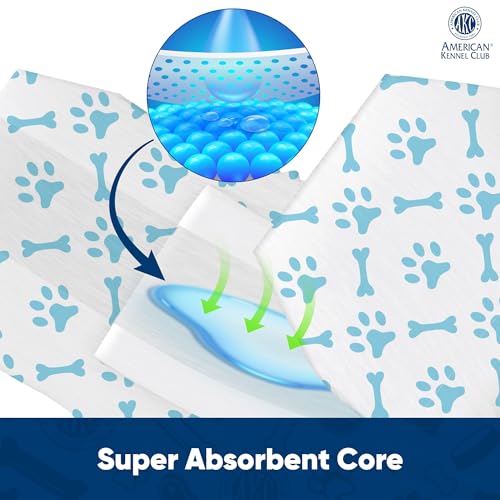 Image of American Kennel Club Male Dog Wrap, Disposable Diapers with Wetness Indicator, X-Small, 50 Count (Pack of 6)
