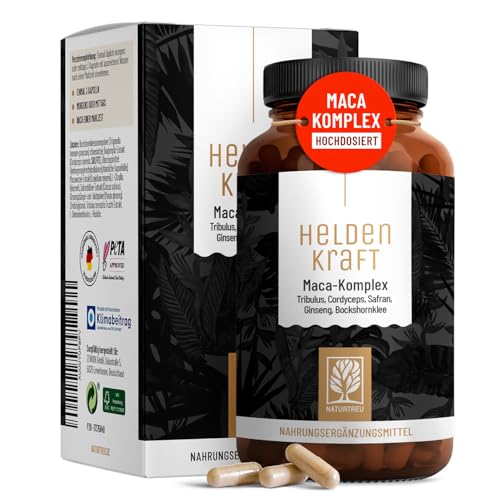 Maca Kapseln hochdosiert - Maca Extrakt mit Tribulus terrestris, Cordyceps, Bockshornklee, Zink, Ginseng, Safran, Selen - 90 Kapsel
