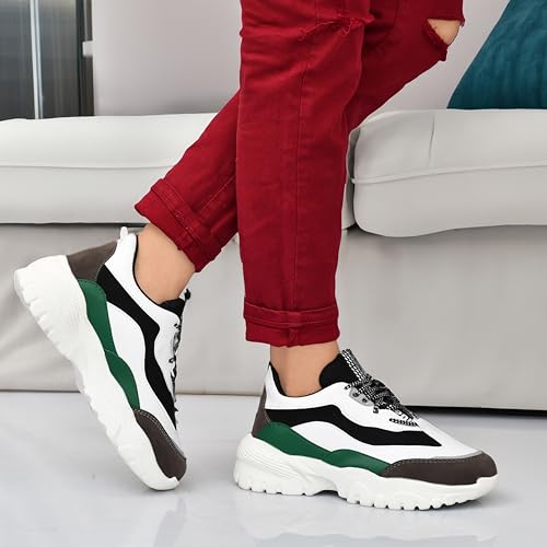 Image of SUSON Women's Synthetic Leather Sneakers Shoes