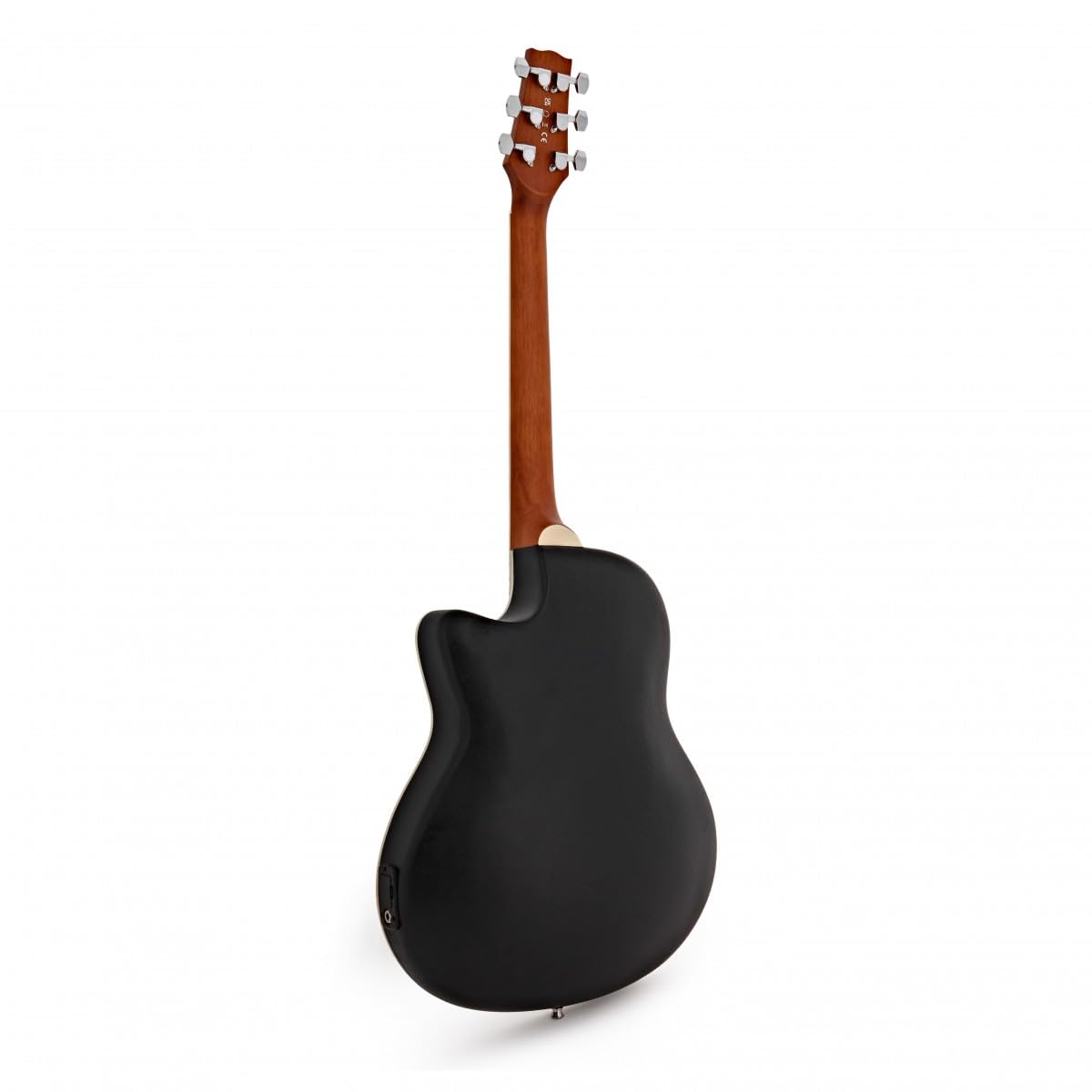Pacchetto Completo con Chitarra Acustica Roundback di Gear4music Nero | Design Roundback Nero, Pickup e Accordatore K-2T Integrati, Corpo ABS Resistente al Feedback, Pacchetto Completo