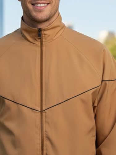 Image of CHKOKKO Sunscreen Jacket for Men Hooded Zipper Sports Jacket | UV Protection UPF 50+ | Sun Protective | Lightweight Breathable | Riding Biker | Outdoor Travel Gym Running