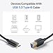 Cable Matters Short USB C to USB B 3.0 Cable - 1ft, USBB to USBC Cable with Type-B 3.0 Connector, Black