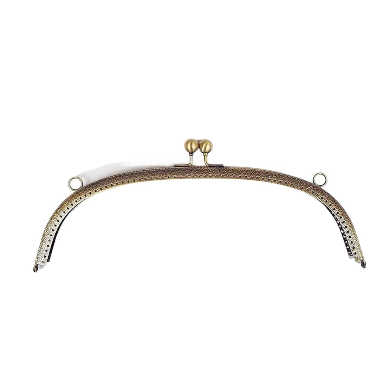 PVUVTNAHW Arc-shaped Big Purse Frame 20.5cm 25cm 28. 30cm Bronze DIY Kiss Lock Bag Accessories(28.5cm)