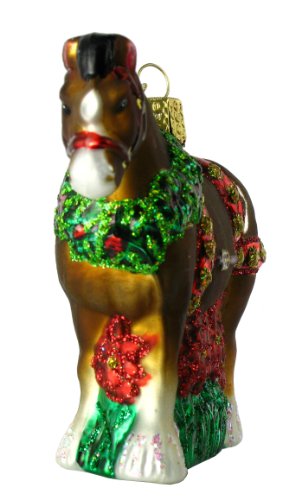 Old World Christmas Ornaments: Holiday Clydesdale Glass Blown Ornaments for Christmas Tree, 4.000 - Image 3
