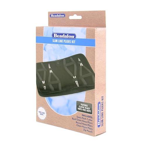Beadalon Designer Series Slim Pliers - Pliers Kit, Black