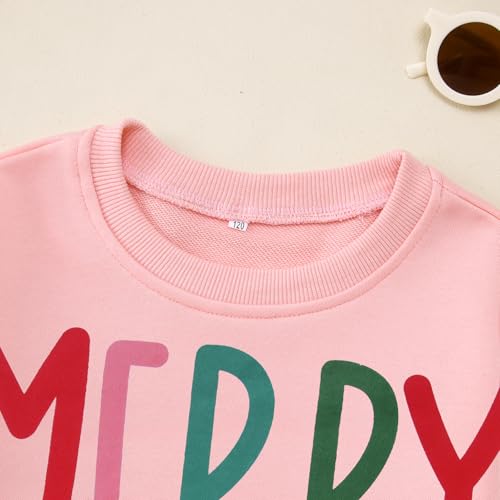 MODNTOGA Kids Boy Girl Merry and Bright Crewneck Sweatshirt Merry Christmas Sweatshirt Retro Xmas Long Sleeve Pullover Tops4