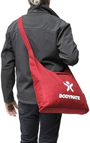 BODYMATE  mata do akupresury  zestaw do akupresury z poduszką pod kark i torbą transportową, mata masująca do autoterapii, medytacji i relaksacji, przyrząd terapeutyczny do domu, kolor czerwone wino