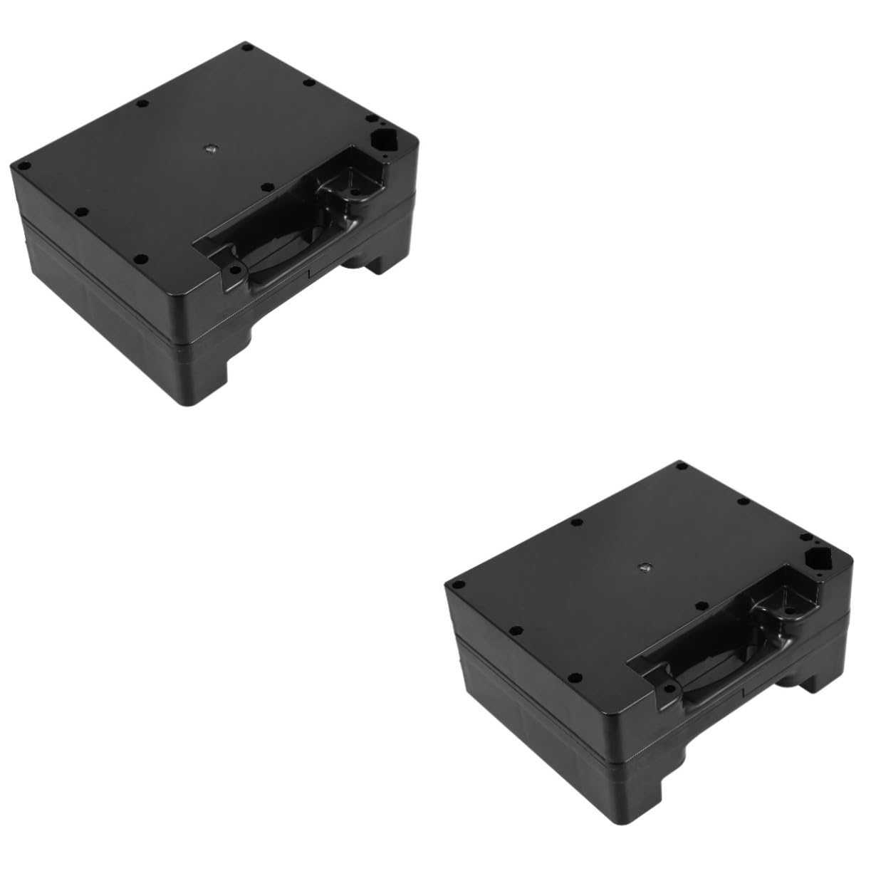 2 Pezzi Custodia Portabatterie per Carrozzina Elettrica Contenitore Plastica Compatto per Due Batterie 12V12AH Facile da Installare e Resistente Colore Nero Elegante
