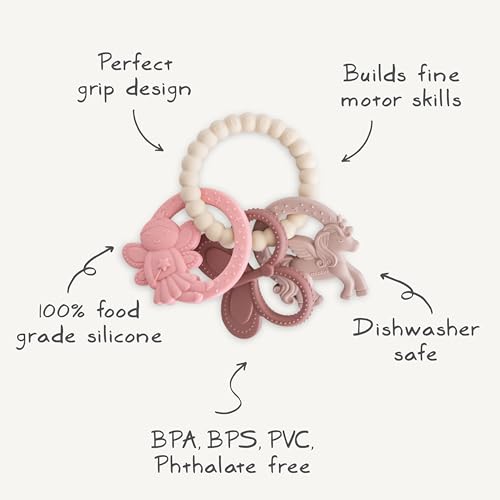 Image of mushie Silicone Fairy Teething Ring Toy