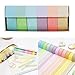 Highlighter Strips Flags Stickers Book Tabs for Annotating Book Highlighter Tape Set Sticky Long Page Markers Tabs