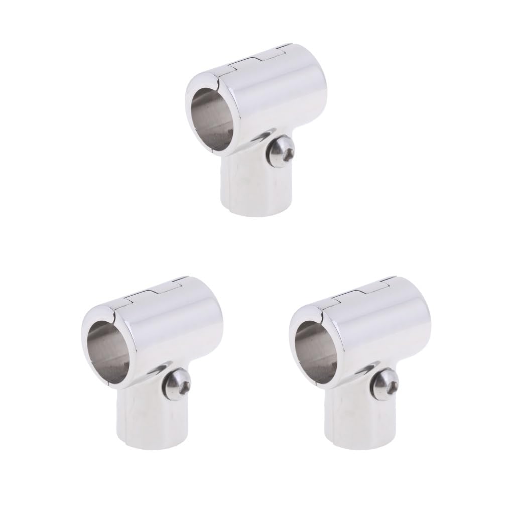 Raccordo per corrimano a 90 gradi a T a 3 vie, in acciaio inox 316, 25 mm