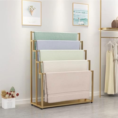 Présentoir commercial en tissu sur roulettes en acier robuste pour espaces professionnels