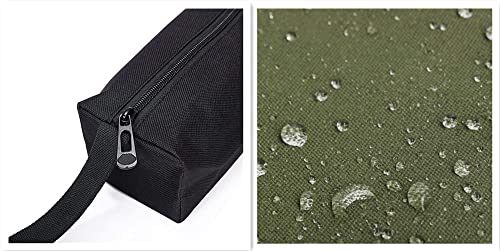 Canvas Zippered Pouches, Multipurpose Zipper Tool Bag, Versatile Hand Tool Pouch Tote Bag, Heavy Duty Tool Zipper Organizer Storage Bag, Tools Gifts For Diy Handyman Dad (Army Green) #TOP6