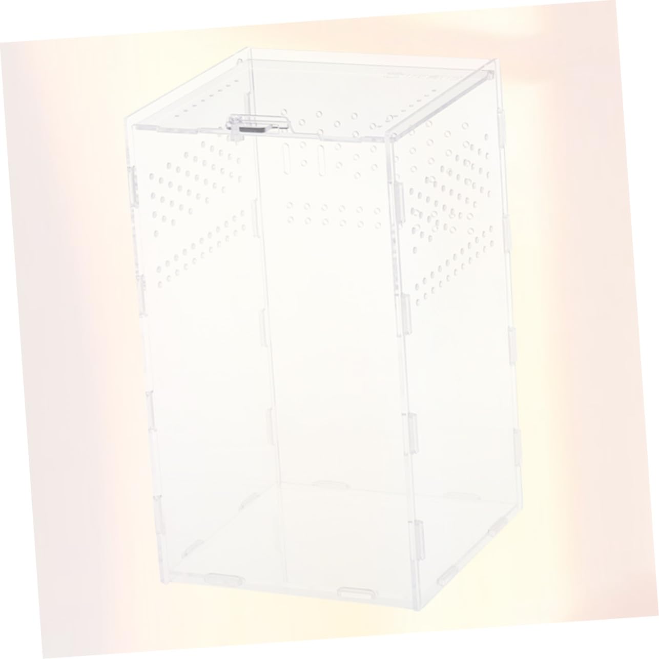 YARNOW Caja de Alimentación y Cría para Reptiles Acrílica Transparente con Ventilación Nido Seguro y Fácil Limpieza para Terrarios de Tortugas y