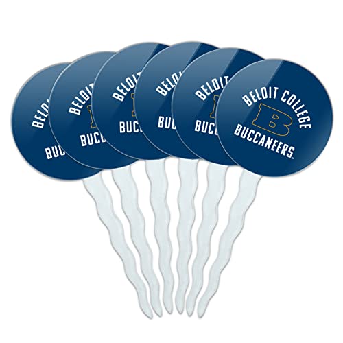 Beloit College Buccaneers Logo Cupcake Picks Toppers Decoration Set of 6
