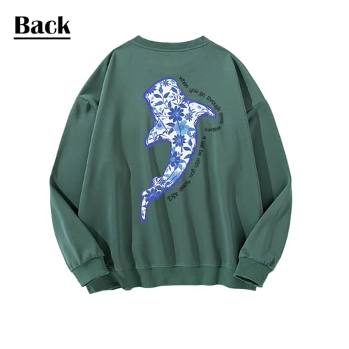 Whale Shark Floral Sweatshirt Whale Shark Long Sleeve Shirt2