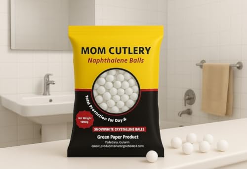 Image of Naphthalene Balls 1Kg | Pure Quality | Bix Size Balls | Insect Repellant | Ideal for Cupboards, Bookshelves and Toilets| Napthalene Balls for Clothes and Shelves and Toilet