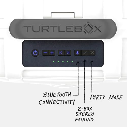 Image of Turtlebox Original Gen 3: Portable Outdoor Bluetooth Speaker - Ultra-Loud (120dB), Waterproof (IP67), Rugged, Impact-Resistant, 3-Day Battery | Party Mode: Unlimited Pairing Stereo, White /Gray