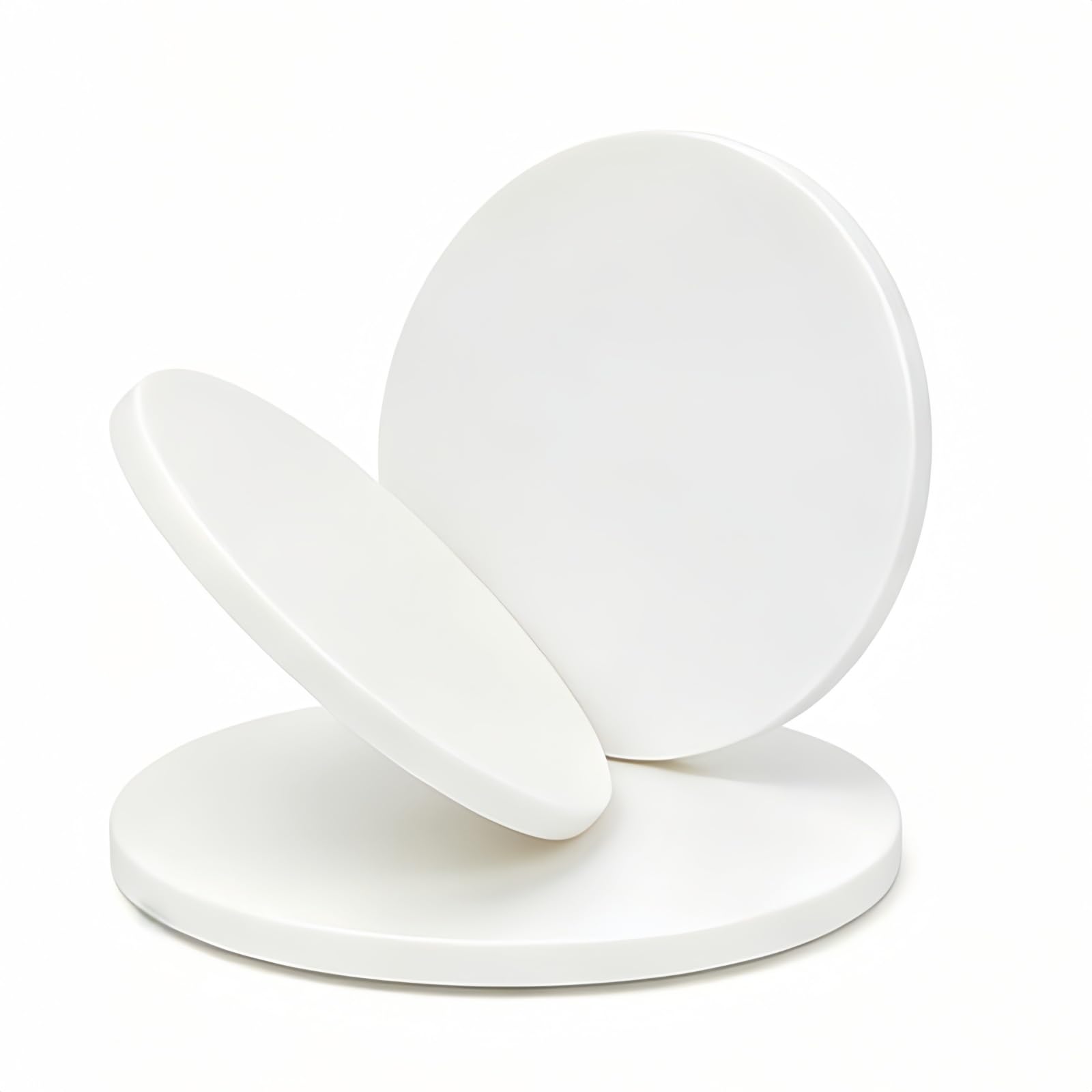 Foglio Sottile Bianco in ABS Disco Circolare Diametro 100 mm Piastra in plastica Rigida e Resistente per Modelli RC, cartellonistica, Cosplay e lavorazioni CNC,25mm
