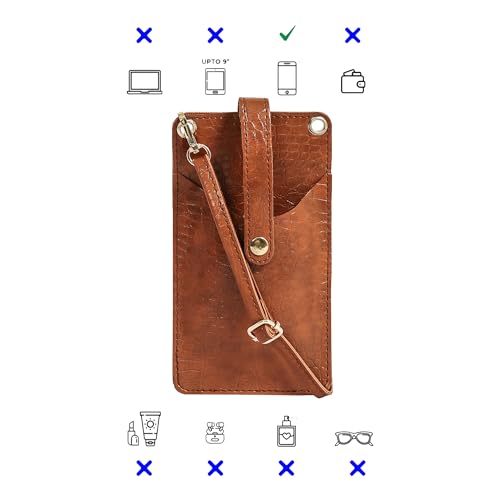 Image of Bagsy Malone Women's Small Cross-Body Phone Bag Stylish Vegan Leather Mobile Cell Phone Holder Pocket Purse Wallet Sling Bag Mini Shoulder Bags
