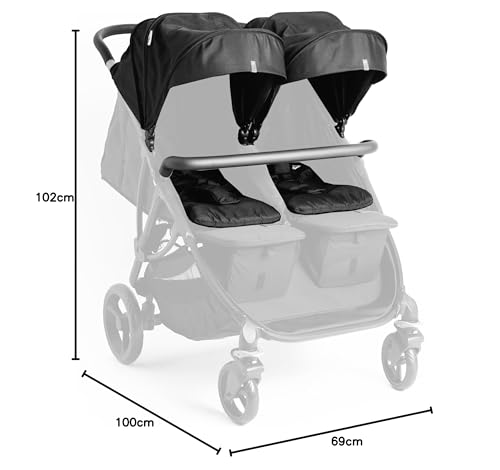 Pack couleur Roma Gemini 2 Jet Black pour poussette double
