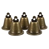 HOMOBABE Cascabeles Vintage de Aleación de Hierro para Ganado 52 Mm, Color Bronce Antiguo, 5 Unidades, Campanas Antirrobo Ruidosas para Accesorios Agrícolas y Decoración de Granja